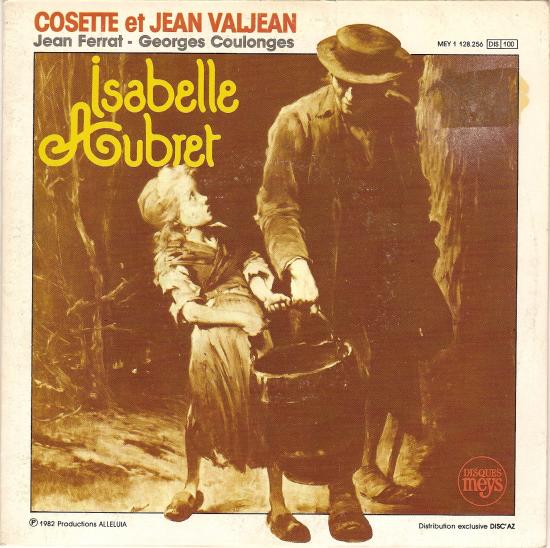 Cosette et Jean Valjean, par isabelle Aubret