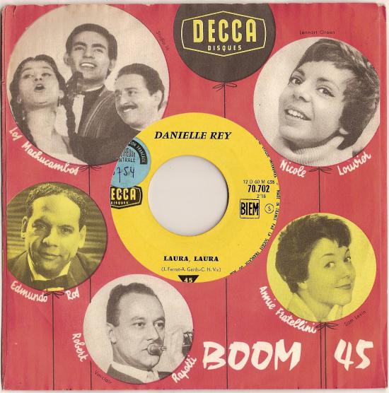 Laura, Laura, Par Danielle REY, disque DECCA, SP, de 1960